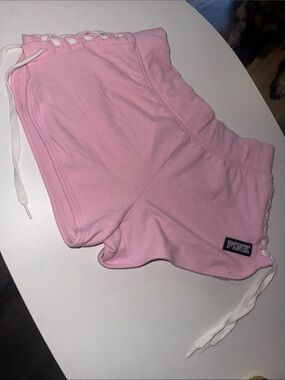 PINK Victoria's Secret Light Pink Drawstring Athletic Lounge Shorts